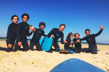 Cours de surf en famille au Cap Ferret